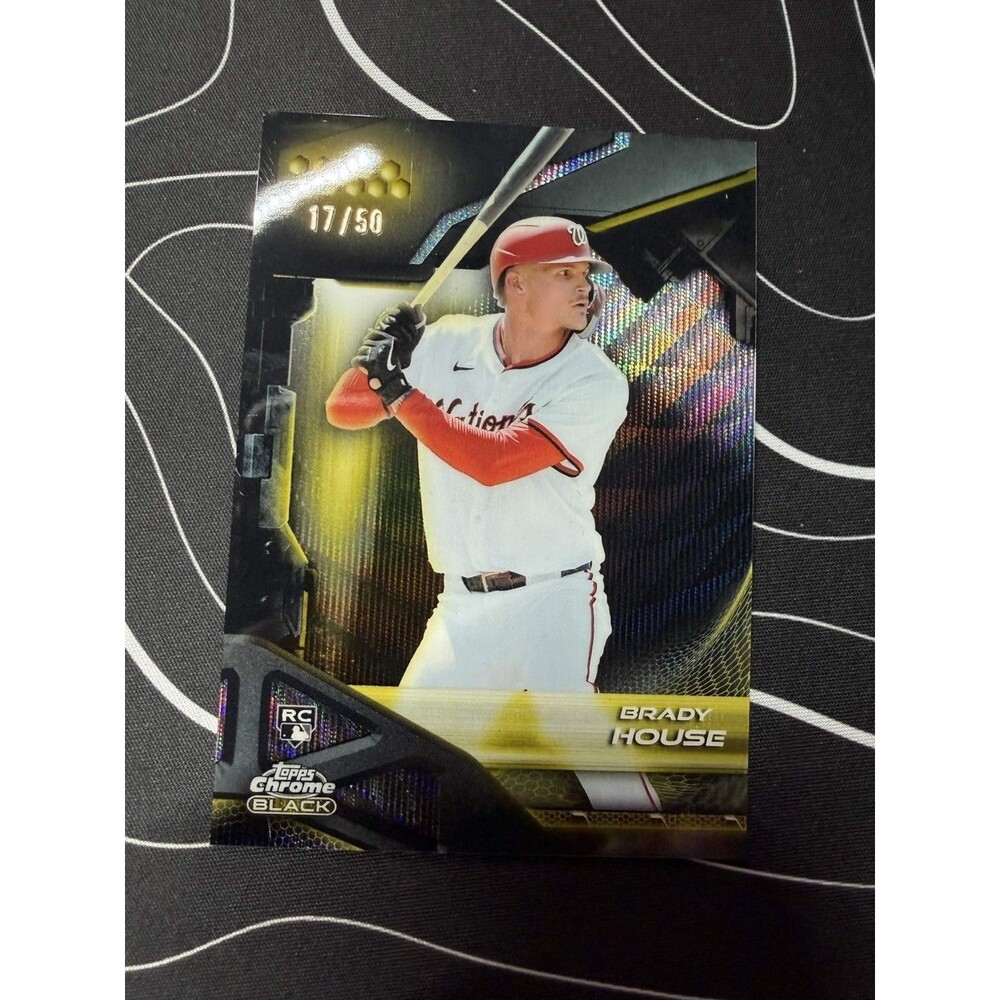 2026 Topps Chrome Black Brady House True Gold Rookie /50 #160 Nationals